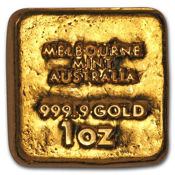 Buy 1 oz Gold Square Button Melbourne Mint APMEX