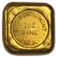 1 oz Gold Square Button - Perth Mint (Poured, Old Style Swan)
