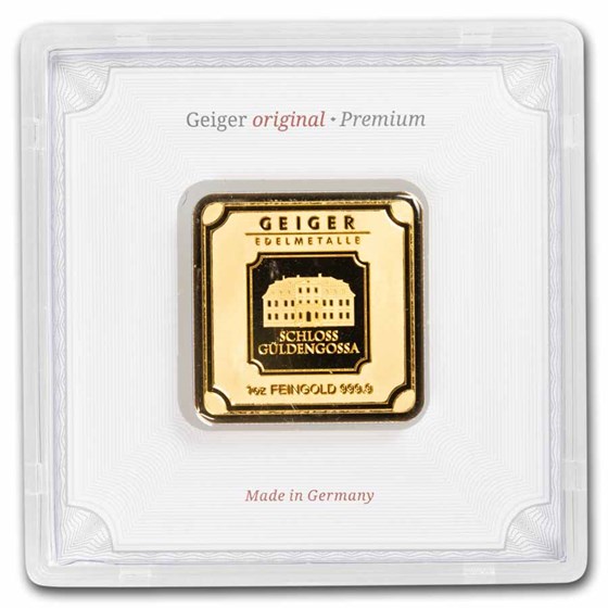 1 oz Gold Square - Geiger Edelmetalle (Encapsulated w/Assay) 1 oz Gold Square - Geiger Edelmetalle (Encapsulated w/Assay)