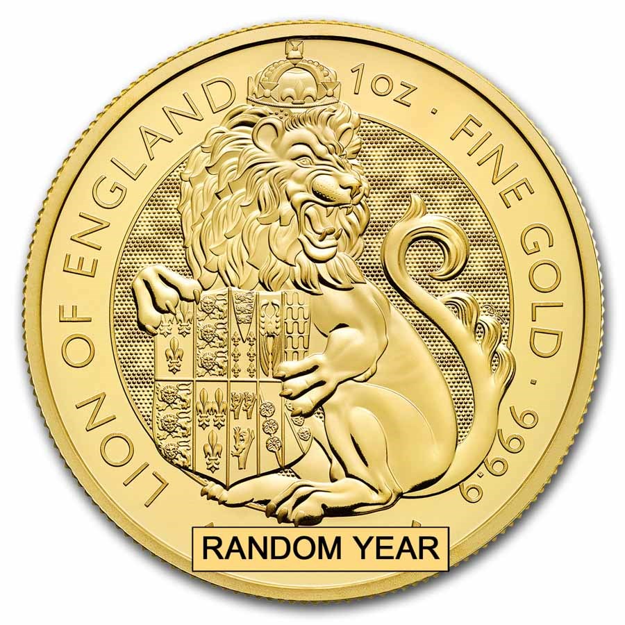 1 oz Great Britain Gold Tudor Beasts BU (Random Year)