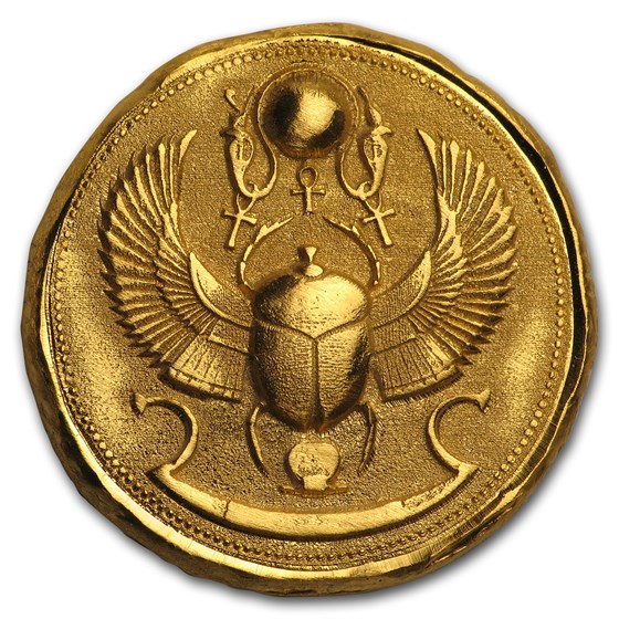 1 oz Hand Poured Gold Round - Limited Mintage: Scarab Beetle 1 oz Hand Poured Gold Round - Limited Mintage: Scarab Beetle