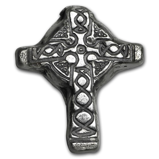 1 oz Hand Poured Silver - Celtic Trinity Knot Cross 1 oz Hand Poured Silver - Celtic Trinity Knot Cross
