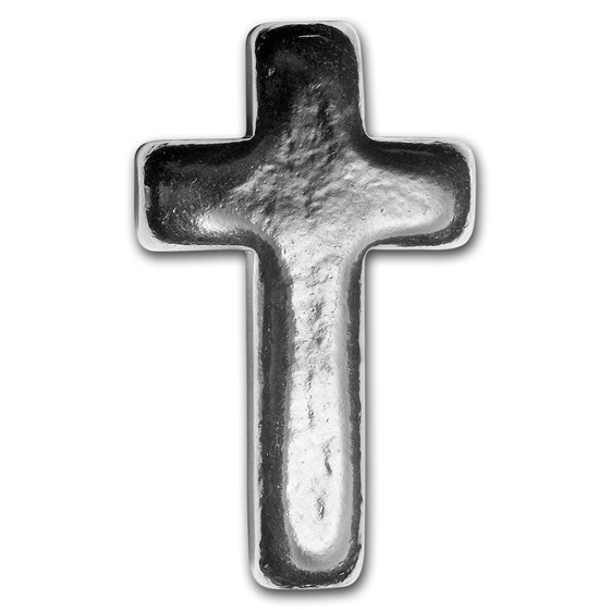 1 oz Hand Poured Silver Cross