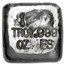 1 oz Hand Poured Silver Cube - Sunken Skull