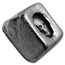 1 oz Hand Poured Silver Cube - Sunken Skull