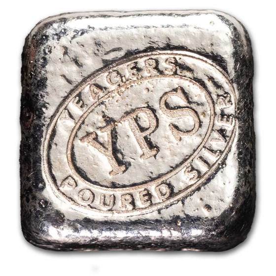 1 oz Hand Poured Silver Cube - Yeager Poured Silver 1 oz Hand Poured Silver Cube - Yeager Poured Silver