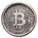 1 oz Hand Poured Silver Round - Bitcoin