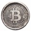 1 oz Hand Poured Silver Round - Bitcoin