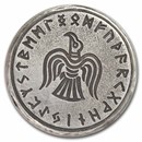 1 oz Hand Poured Silver Round - Norse Raven