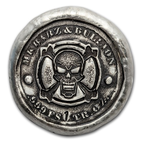 1 oz Hand Poured Silver Round - Pirates Loot