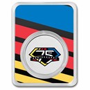 1 oz NASCAR 75th Double Sided Colorized Silver Round