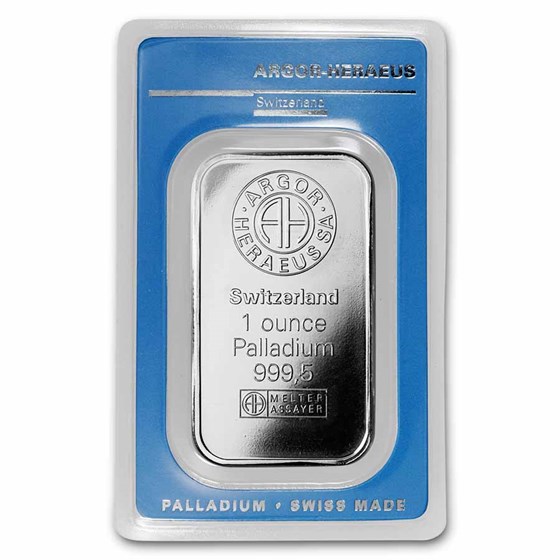 Palladium Set Random Box Buy 1 oz Palladium Bar - Argor-Heraeus | APMEX