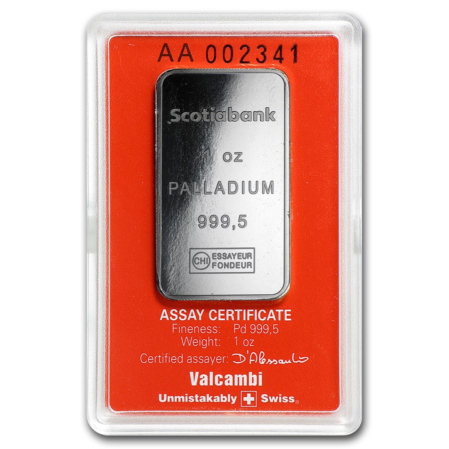 1 oz Palladium Bar - Scotiabank (In Assay)
