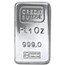 1 oz Platinum Bar - Credit Suisse (.999 Fine, Vintage)