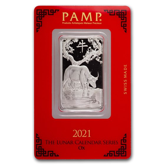 1 oz Platinum Bar - PAMP Suisse (Year of the Ox) 1 oz Platinum Bar - PAMP Suisse (Year of the Ox)