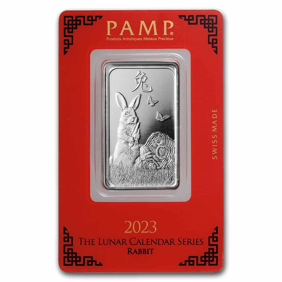 1 oz Platinum Bar - PAMP Suisse (Year of the Rabbit)