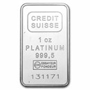 1 oz Platinum Bar - Secondary Market (.999+ Fine)