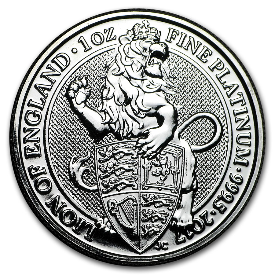 1 oz Platinum Queen's Beasts (Random, Abrasions)