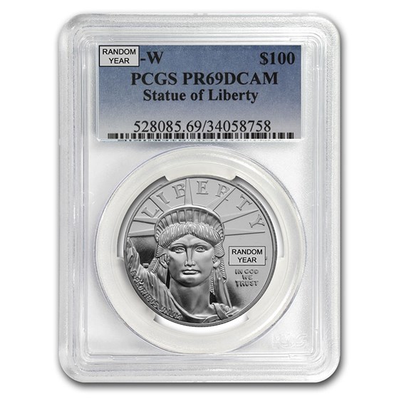 1 oz Proof American Platinum Eagle PR/PF-69 PCGS or NGC (Random) 1 oz Proof American Platinum Eagle PR/PF-69 PCGS or NGC (Random)