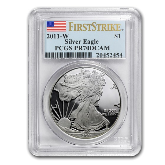 1 oz Proof American Silver Eagle PR-70 NGC/PCGS (Random, Spotted) 1 oz Proof American Silver Eagle PR-70 NGC/PCGS (Random, Spotted)