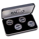 1 oz Silver - 1996 Bally's Park Place Classic Car 4-round Set
