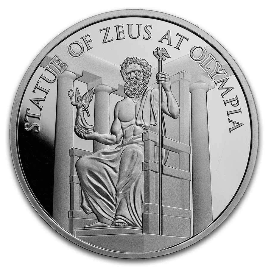 Buy 1 oz Silver 7 Wonders of the World Statue of Zeus at Olympia APMEX