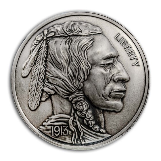 1 oz Silver Antique Round - American Legacy: Buffalo Nickel 1 oz Silver Antique Round - American Legacy: Buffalo Nickel
