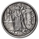 1 oz Silver Antique Round - Celtic Lore (Merlin)