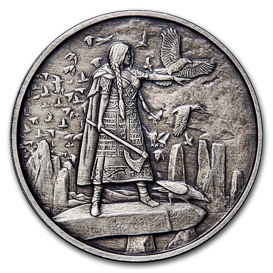 1 oz Silver Antique Round - Celtic Lore (The Morrigan)