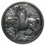 1 oz Silver Antique Round - Frank Frazetta (Death Dealer)