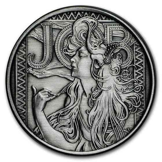 1 oz Silver Antique Round - Mucha Series (JOB) 1 oz Silver Antique Round - Mucha Series (JOB)