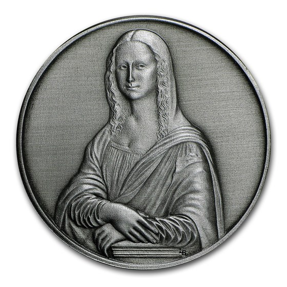Buy 1 oz Silver Antiqued Round Leonardo Da Vinci Mona Lisa APMEX