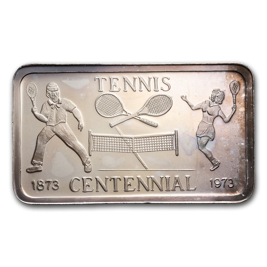 1 oz Silver Art Bar - 1973 Tennis Centennial