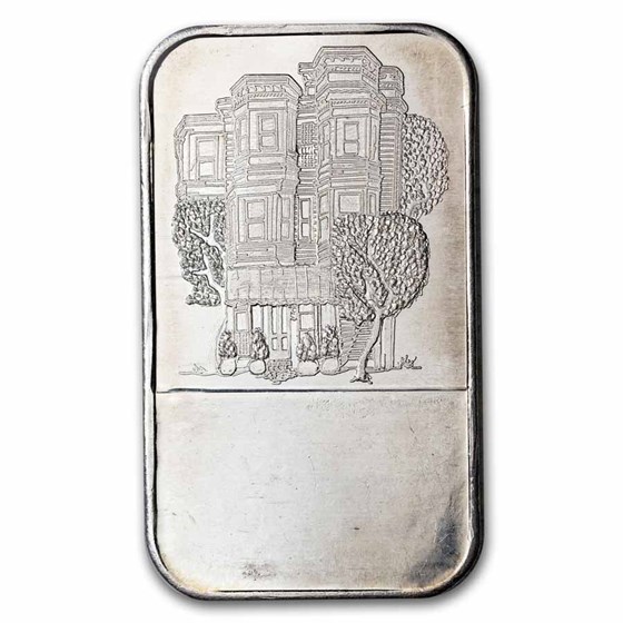 1 oz Silver Art Bar - 1973 The Old Barbary Coast San Francisco 1 oz Silver Art Bar - 1973 The Old Barbary Coast San Francisco