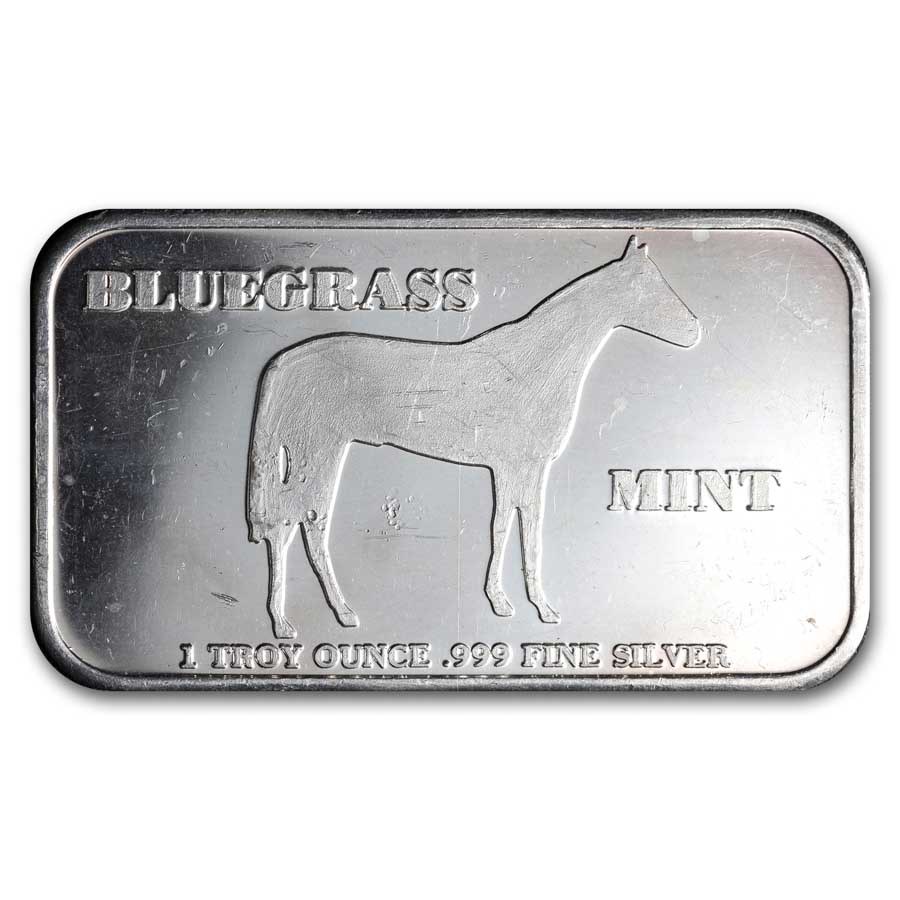 1 oz Silver Art Bar - Bluegrass Mint (Random Motif)