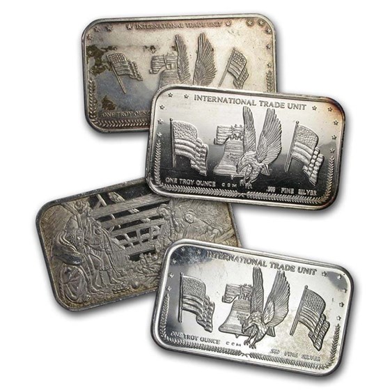 1 oz Silver Art Bar - California Crown Mint (Random, Engraved) 1 oz Silver Art Bar - California Crown Mint (Random, Engraved)