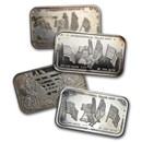1 oz Silver Art Bar - California Crown Mint (Random Motif)