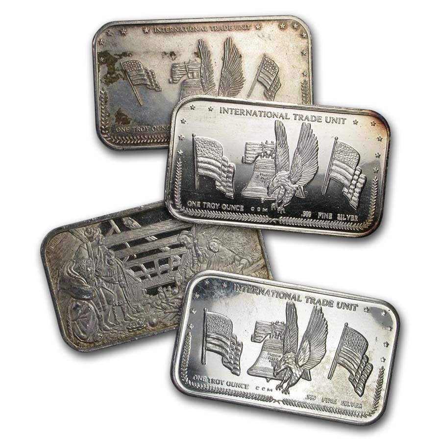 1 oz Silver Art Bar - California Crown Mint (Random Motif)