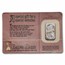 1 oz Silver Art Bar - Cameo Classics (Happy Ann, Original Card)