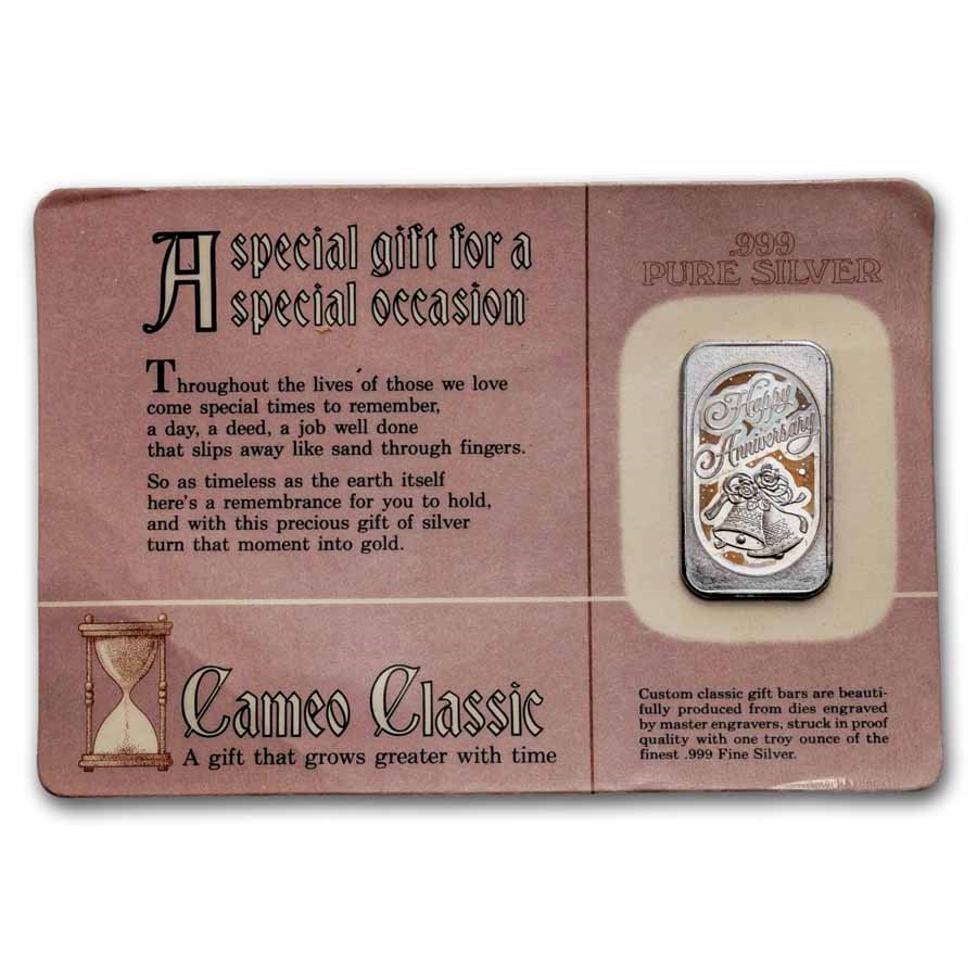 1 oz Silver Art Bar - Cameo Classics (Happy Ann, Original Card)