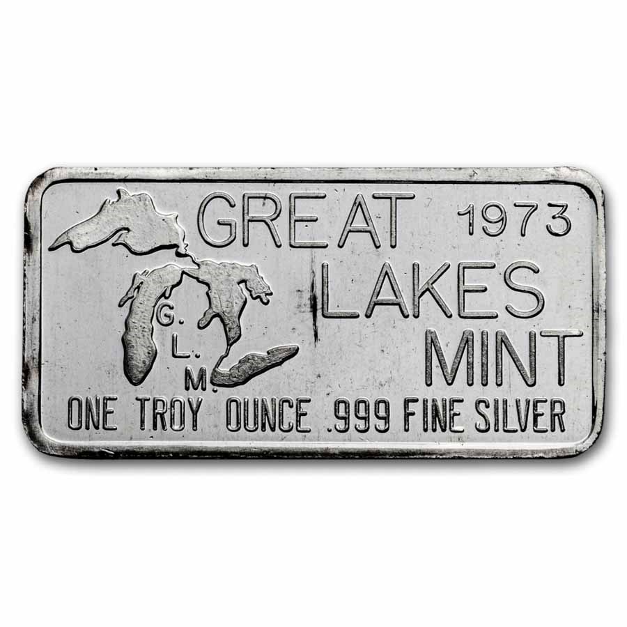 1 oz Silver Art Bar - Great Lakes Mint (Cancelled Bar)