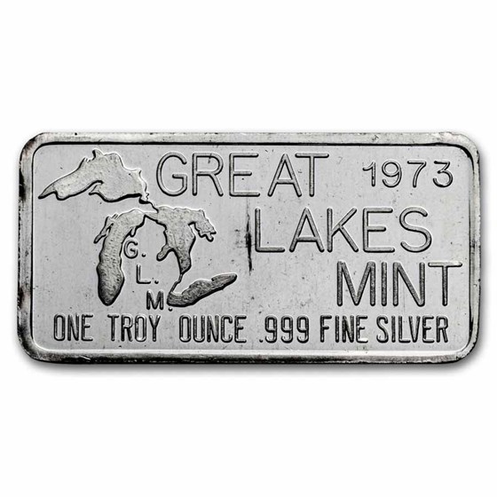 1 oz Silver Art Bar - Great Lakes Mint (Cancelled Bar) 1 oz Silver Art Bar - Great Lakes Mint (Cancelled Bar)