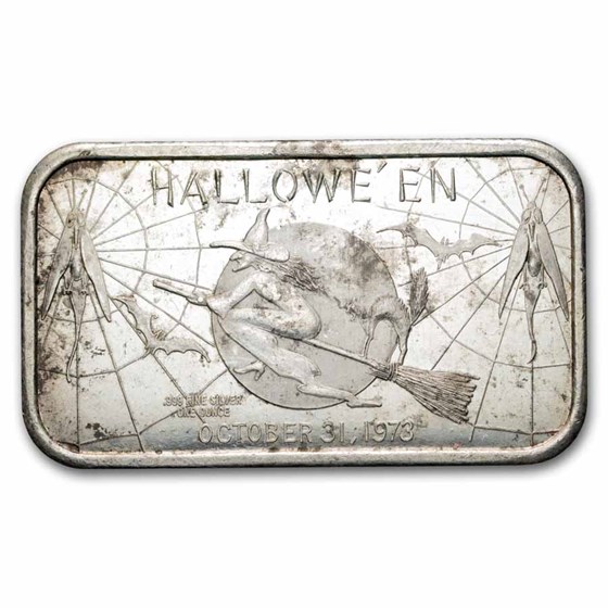 1 oz Silver Art Bar - Madison Mint (Halloween 1973, Scruffy)