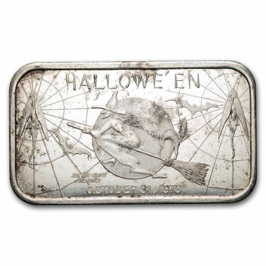 1 oz Silver Art Bar - Madison Mint (Halloween 1973, Scruffy)