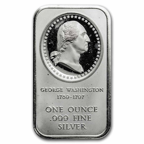 1 oz Silver Art Bar - Madison Mint Presidential Cameos 1 oz Silver Art Bar - Madison Mint Presidential Cameos