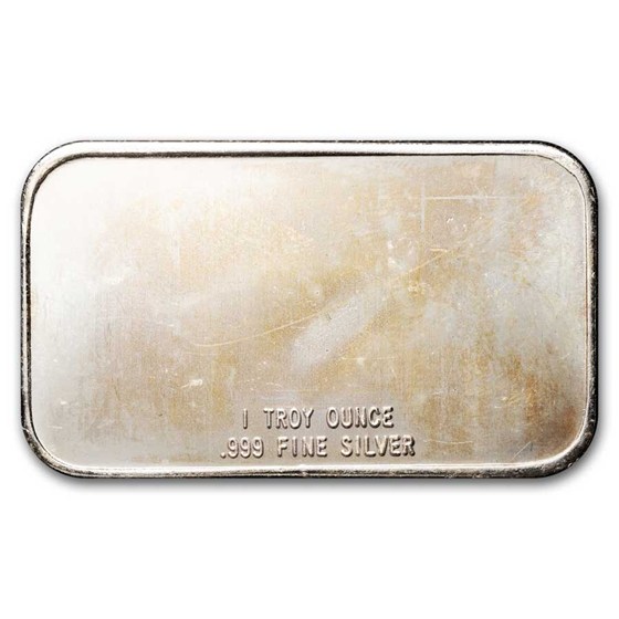 Buy 1 oz Silver Art Bar - Silver Bullet (w/No Rays, Plain Back) | APMEX