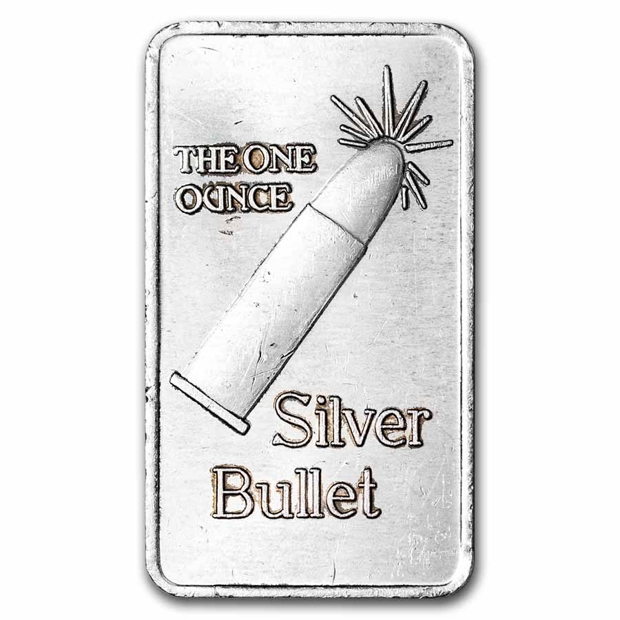 1 oz Silver Art Bar - Silver Bullet (w/Rays)