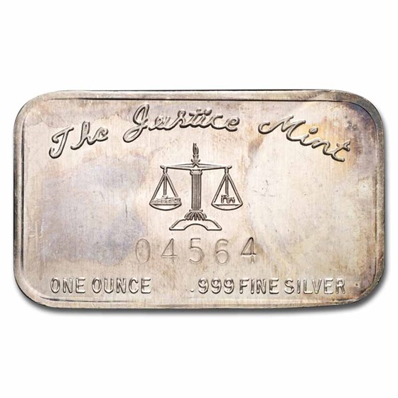 1 oz Silver Art Bar - The Justice Mint (Random Motif) 1 oz Silver Art Bar - The Justice Mint (Random Motif)