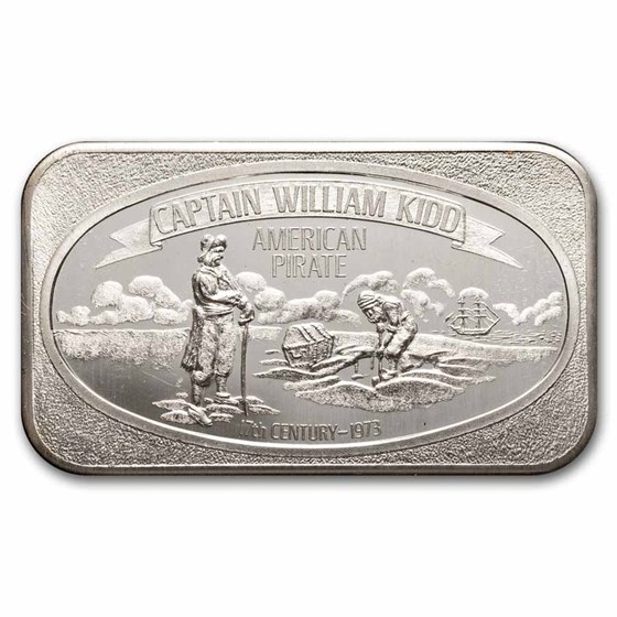 1 oz Silver Art Bar - U.S. Silver Corporation (William Kidd) 1 oz Silver Art Bar - U.S. Silver Corporation (William Kidd)