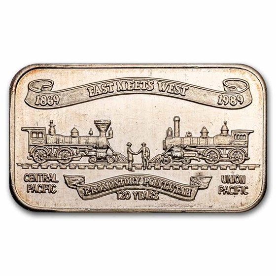 1 oz Silver Art Bar - Unity East Meets West 1 oz Silver Art Bar - Unity East Meets West